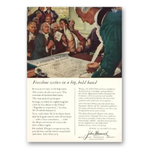 1959 John Hancock Insurance Print Ad | Freedom Writes