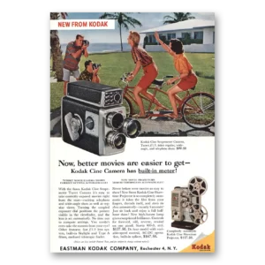 1959 Kodak Movie Camera Print Ad | Cine Camera