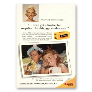 1959 Kodak Film Print Ad | Rosemary Clooney