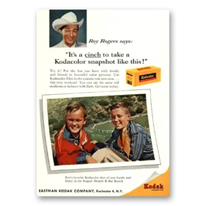 1959 Kodak Film Print Ad | Roy Rogers