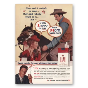 1959 L&M Cigarettes Print Ad | James Arness