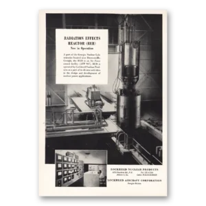 1959 Lockheed Print Ad | Radiation Effects Reactor