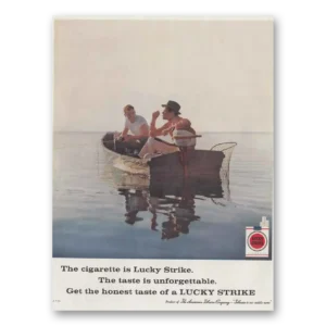1959 Lucky Strike Cigarettes Print Ad | Fishing Boat