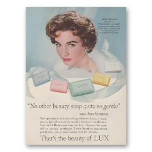 1959 Lux Soap Print Ad | Jean Simmons