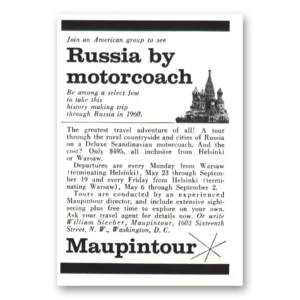 1959 Maupintour Print Ad | Russia Motorcoach