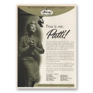 1959 Mercury Records Print Ad | Patti Page