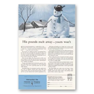 1959 Metropolitan Life Insurance Print Ad | Melt Away