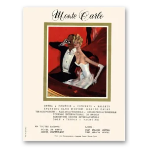 1959 Monte Carlo Monaco Print Ad | Opera Comedie