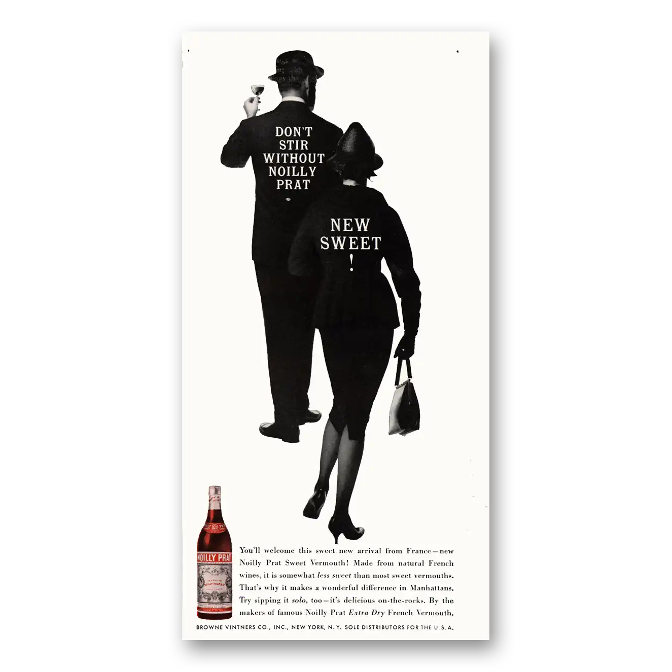 1959 Noilly Prat Vermouth Print Ad | New Sweet