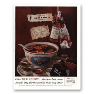 1959 Old Crow Whiskey Print Ad | People Buy