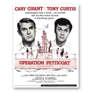 1959 Operation Petticoat Movie Promo Print Ad | Cary Grant