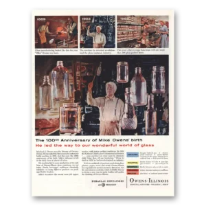 1959 Owens Illinois Print Ad | 100th Anniversary