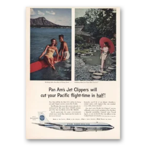 1959 Pan Am Print Ad | Jet Clippers