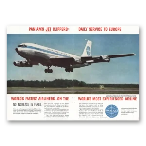 1959 Pan Am Print Ad | Jet Clippers