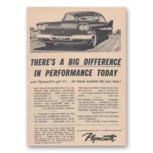 1959 Plymouth Print Ad | Big Difference