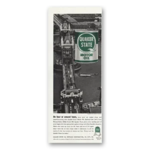 1959 Quaker State Motor Oil Print Ad | Tower Bridge London