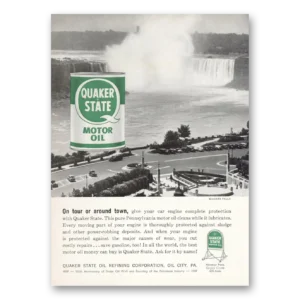 1959 Quaker State Motor Oil Print Ad | Niagara Falls