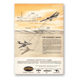 1959 Raytheon Print Ad | Cw Intercept Radar