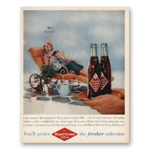 1959 Royal Crown Cola Print Ad | Like Mother Like Daughter