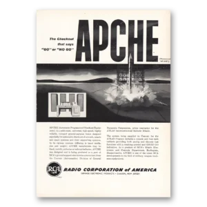 1959 RCA Print Ad | Checkout Says Go Apche