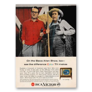 1959 RCA Victor Television Print Ad | Steve Allen Show
