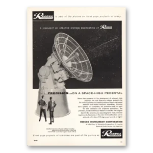 1959 Reeves Instrument Print Ad | Space High Pedestal