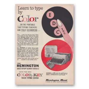 1959 Remington Typewriter Print Ad | Type By Color