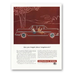 1959 Republic Steel Print Ad | Bright About Brightwork