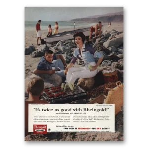 1959 Rheingold Beer Print Ad | Miss Rheingold