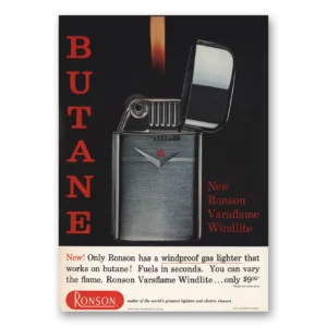 1959 Ronson Varaflame Lighters Print Ad | Windproof Lighter