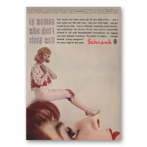 1959 Schrank Fashion Print Ad | Living Loungerie