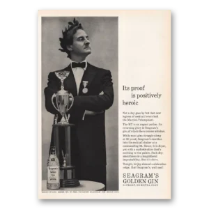 1959 Seagrams Golden Gin Print Ad | Positively Heroic