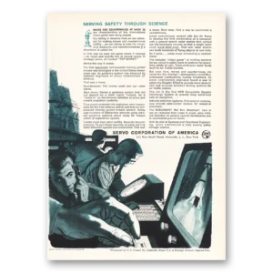 1959 Servo Corporation Print Ad | Safety Through Science