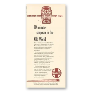 1959 Santa Fe Railway Print Ad | Stopover