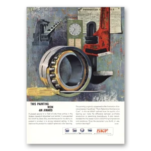 1959 SKF Ball and Roller Bearings Print Ad | Painting Won Award
