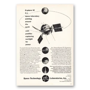 1959 Space Technology Labs Print Ad | Explorer Vi