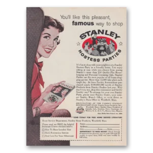 1959 Stanley Home Products Print Ad | Hostess Parties