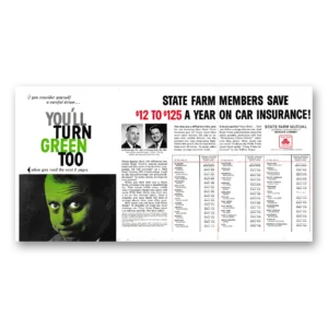 1959 State Farm Insurance Print Ad | Turn Green