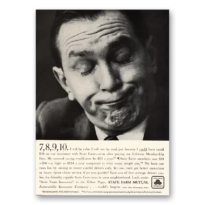 1959 State Farm Insurance Print Ad | Be Calm