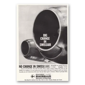 1959 Swissair Print Ad | Big Change