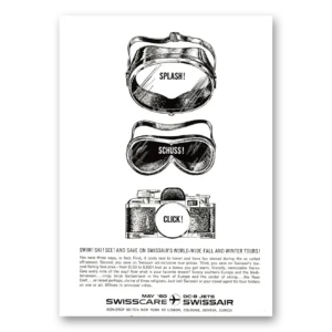 1959 Swissair Print Ad | Splash Schuss