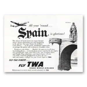1959 TWA Airlines Print Ad | Spain