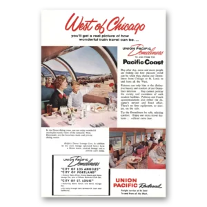 1959 Union Pacific Railroad Print Ad | Domeliners