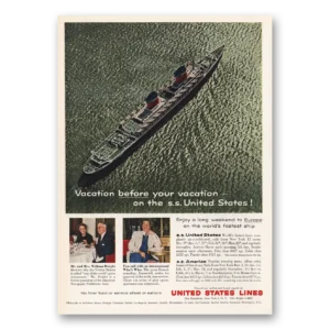 1959 United States Lines Print Ad | Ss United States
