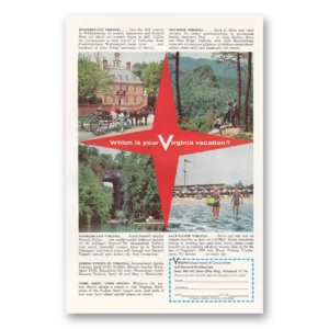 1959 Virginia Print Ad | Virginia Vacation