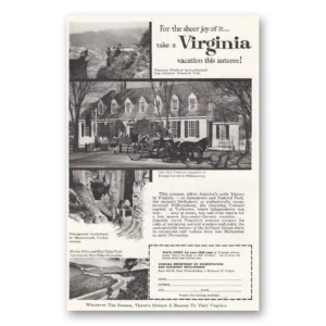 1959 Virginia Print Ad | Raleigh Tavern