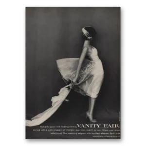 1959 Vanity Fair Undergarments Print Ad | Romantic Gown
