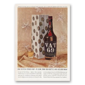 1959 VAT69 Print Ad | Holiday Wrap