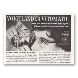 1959 Voigtlander Vitomatic Camera Print Ad | Eyes Open