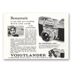1959 Voigtlander Bessamatic Camera Print Ad | Look Finder